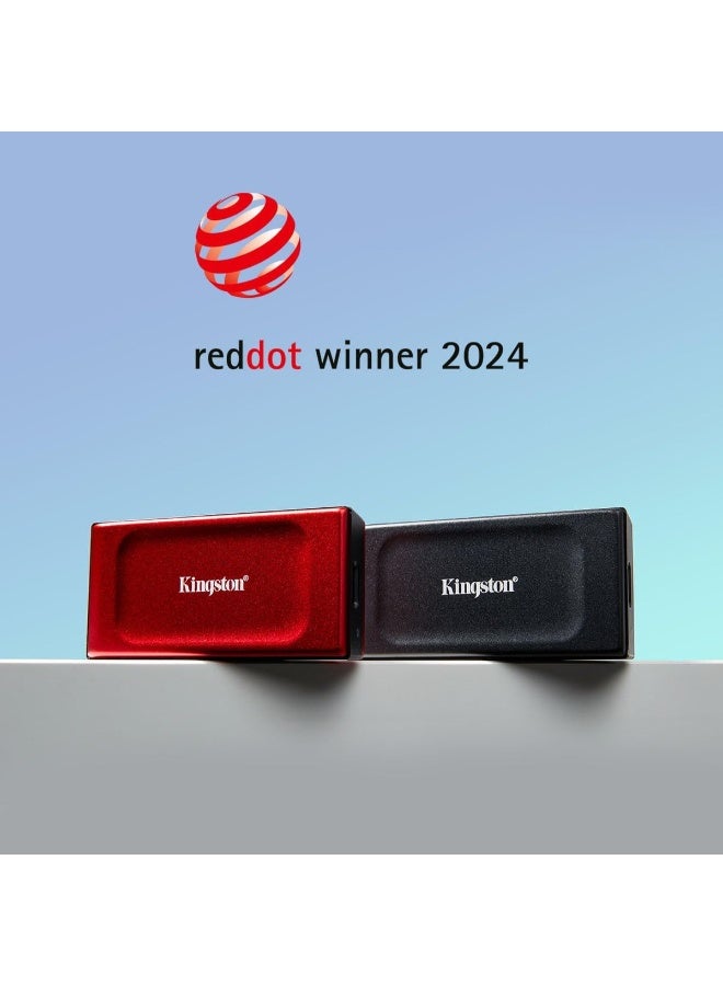 كينغستون قرص صلب خارجي XS1000 USB 3.2 Gen 2 محمول باللون الأحمر -SXS1000R/2000G - Image 4